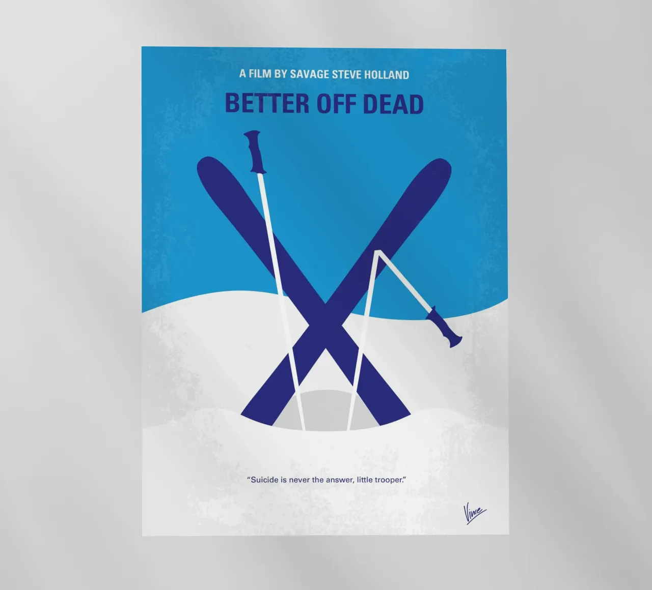 No1003 My Better Off Dead minimal movie poster pellicola backlit da Chungkong