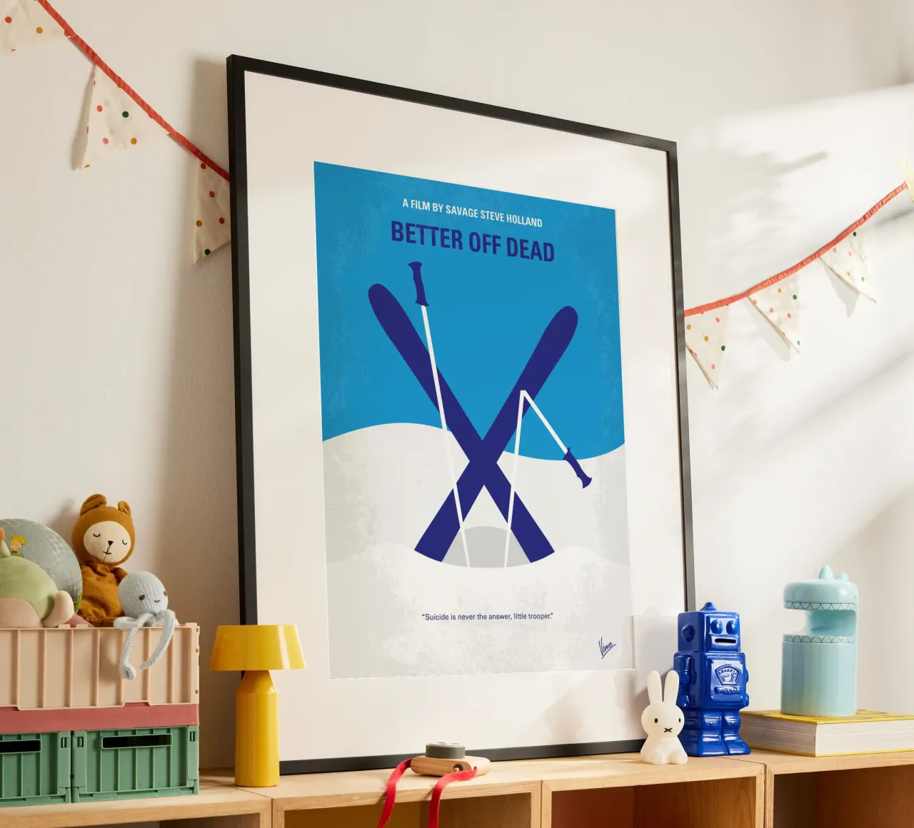 No1003 My Better Off Dead minimal movie poster carta hahnemühle da Chungkong