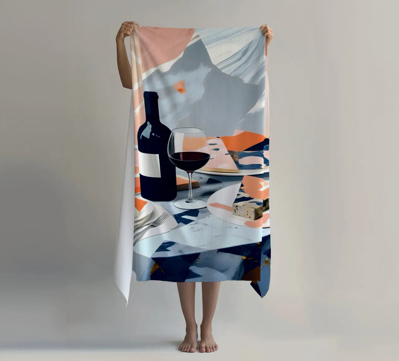 Italian Marble Lunch beach towel by 83oranges