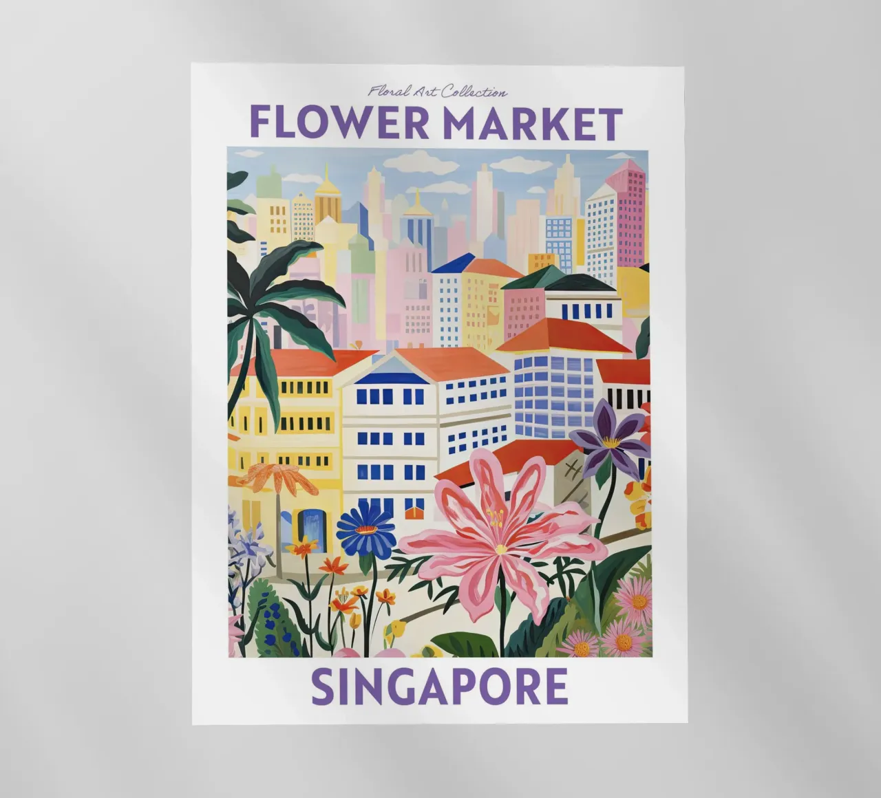 Mercato dei fiori, Singapore, Asia, Viaggio botanico pellicola backlit da Peaches Art Prints