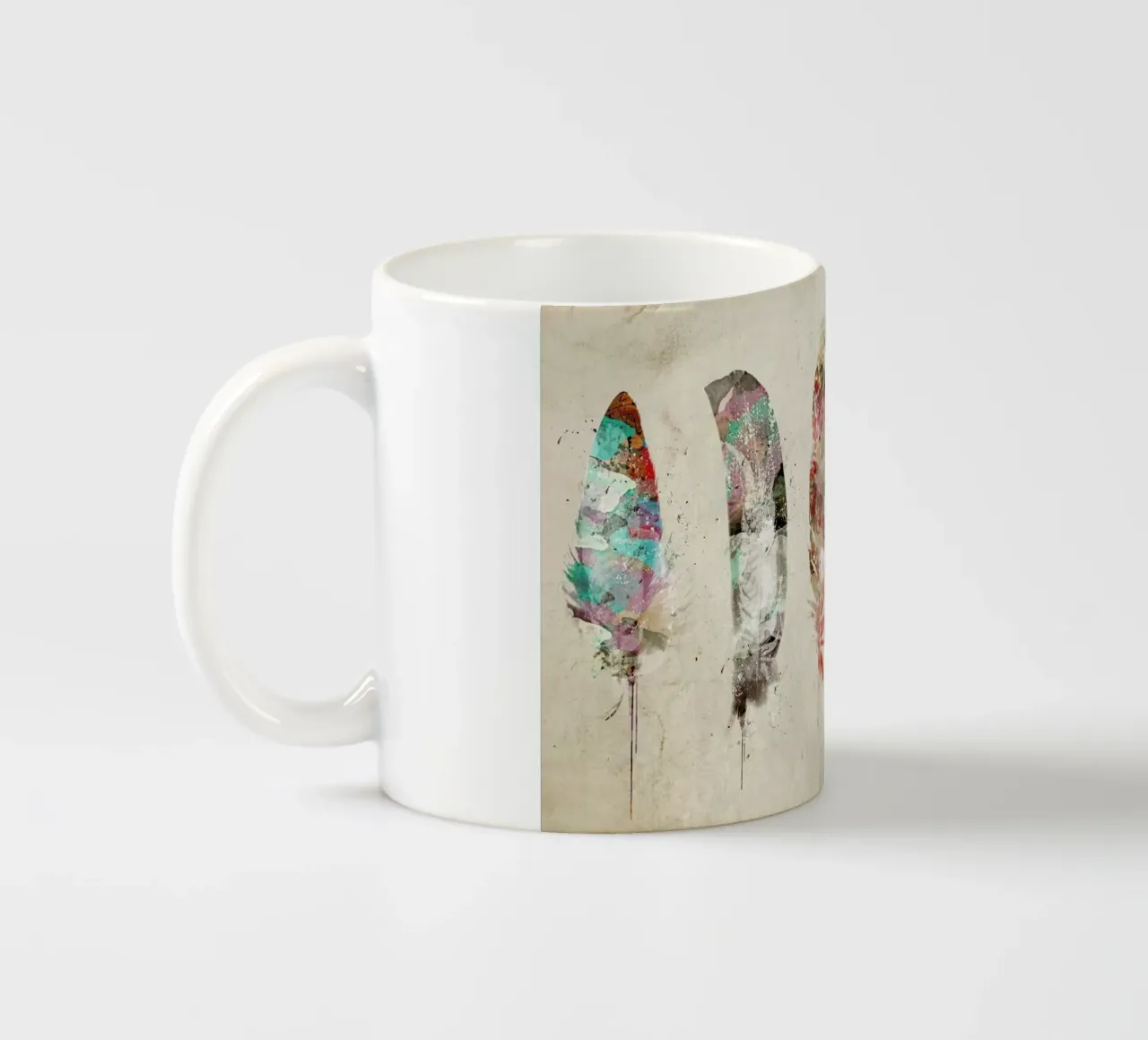 Pop Art Feathers tazza in ceramica da Brian Buckley