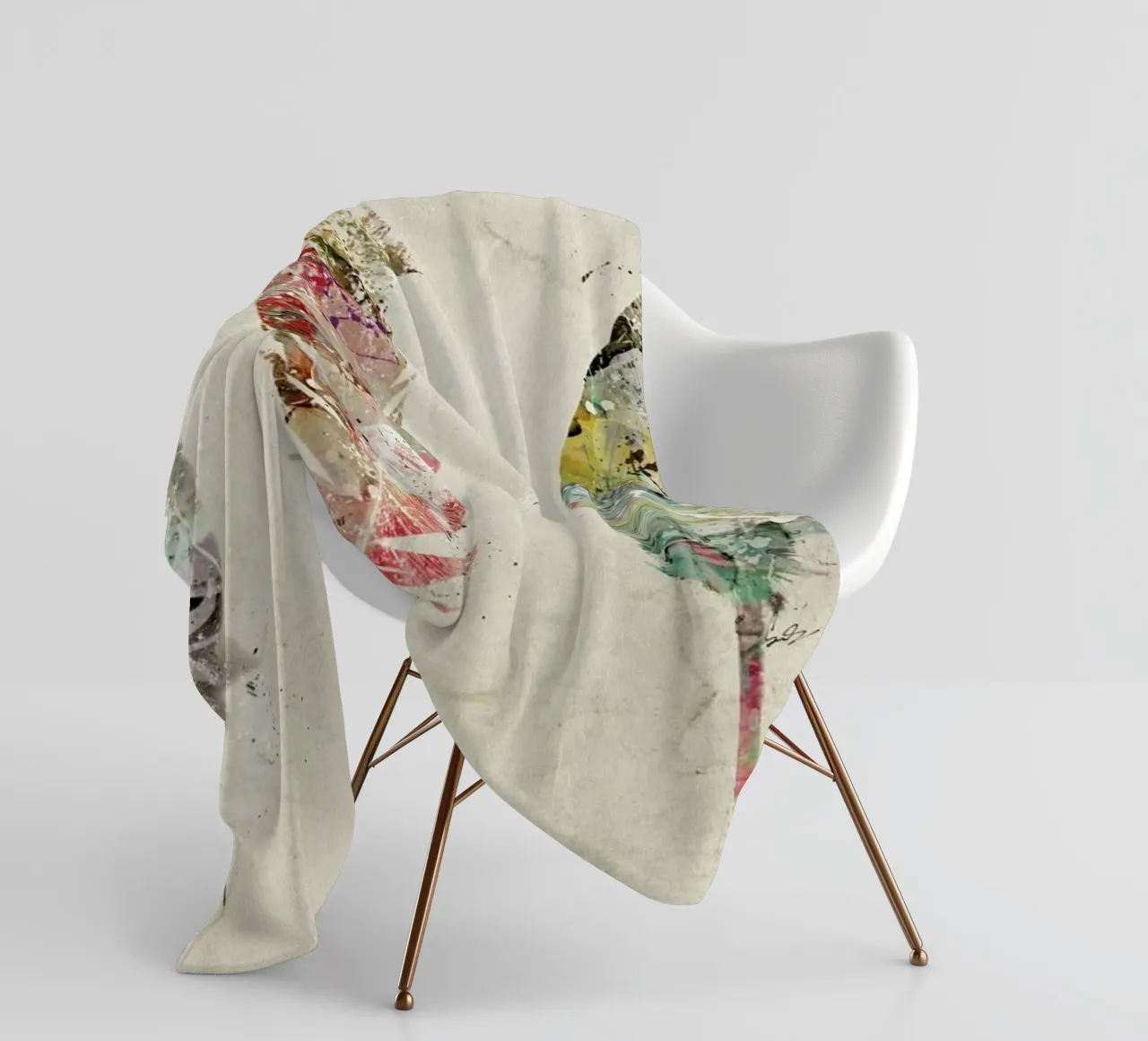 Pop Art Feathers coperta in pile da Brian Buckley