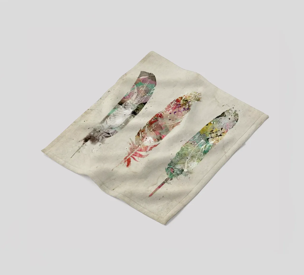 Pop Art Feathers coperta in pile da Brian Buckley