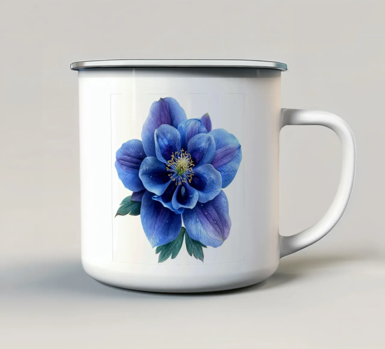 Fiore di aquilegia 3 tazza in smalto da Bold Blooms
