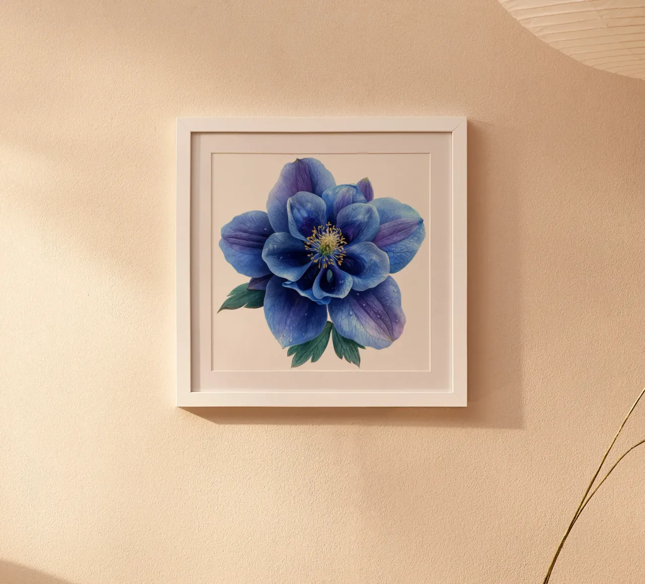 Fiore di aquilegia 3 poster con telaio in legno da Bold Blooms