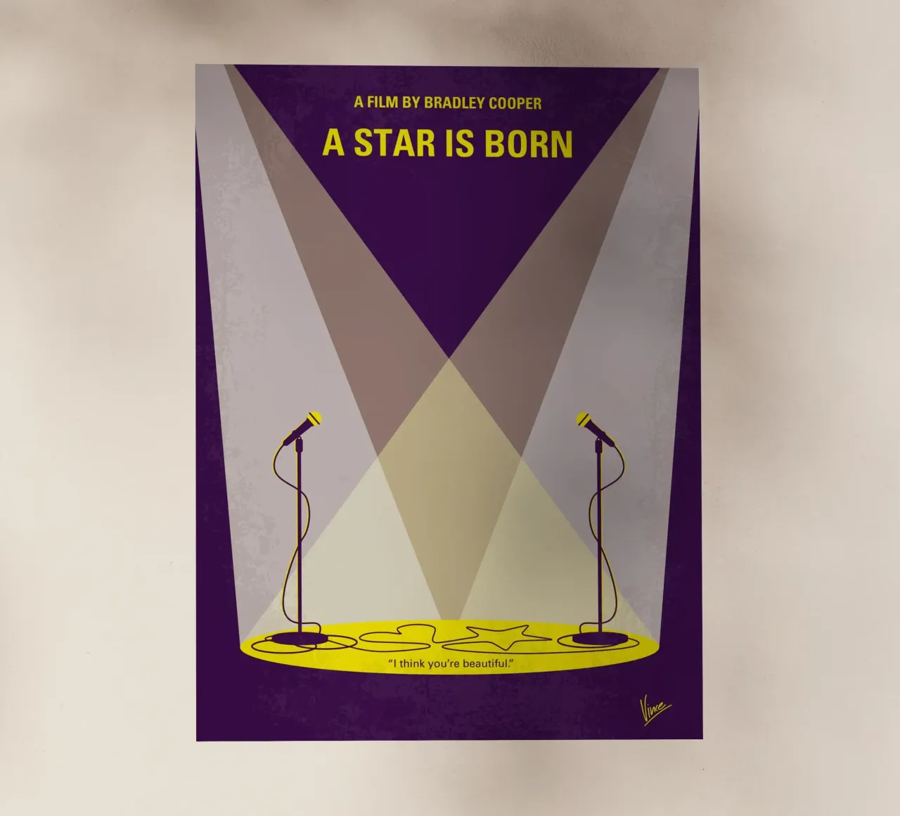 No1006 My A Star is Born minimal movie poster pellicola backlit da Chungkong