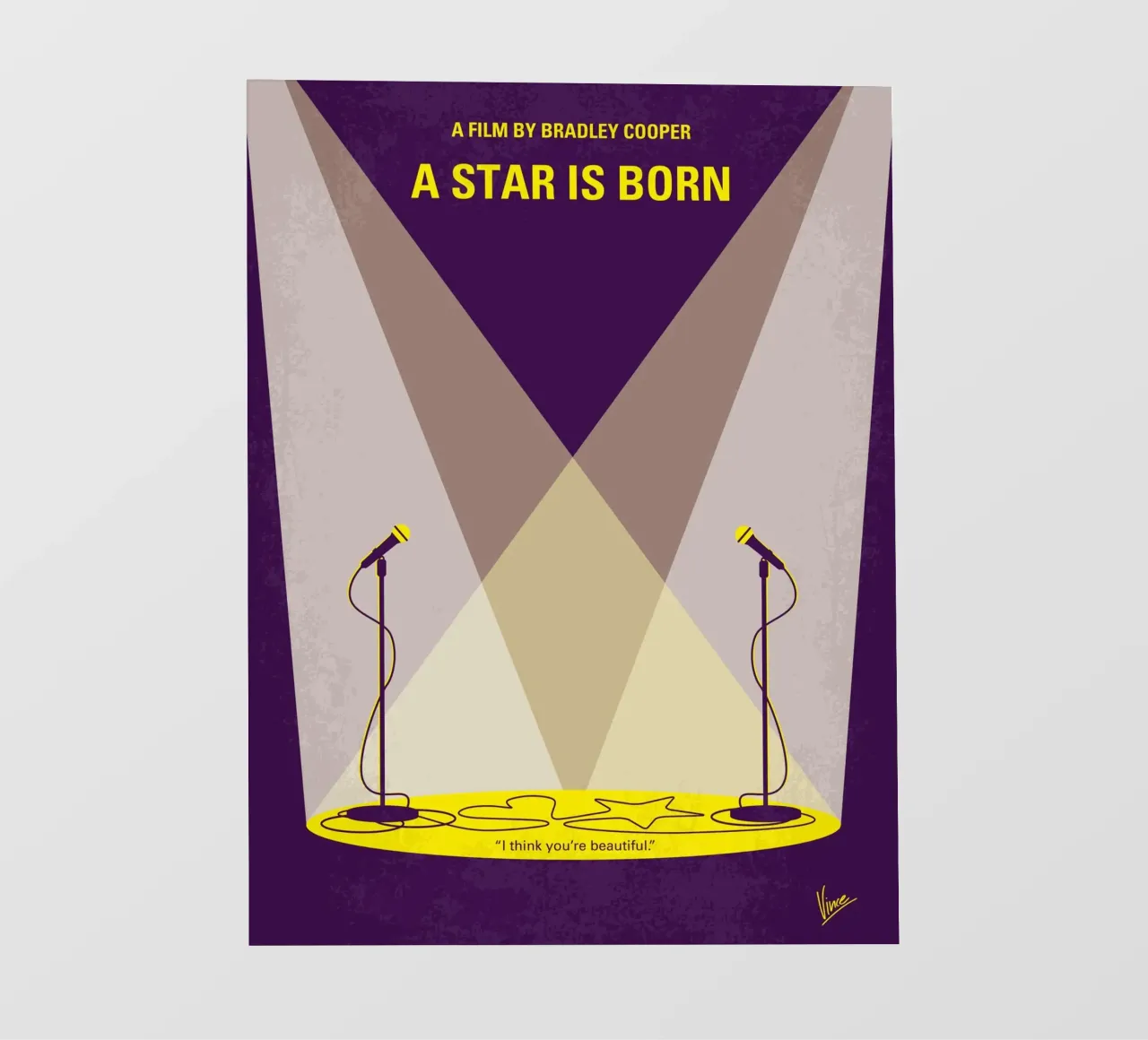 No1006 My A Star is Born minimal movie poster pellicola backlit da Chungkong