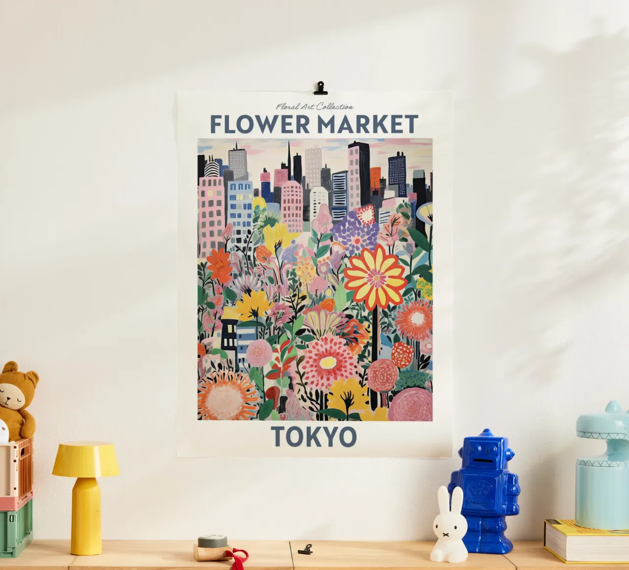 Mercato dei fiori, Tokyo, Giappone Viaggio botanico carta hahnemühle da Peaches Art Prints