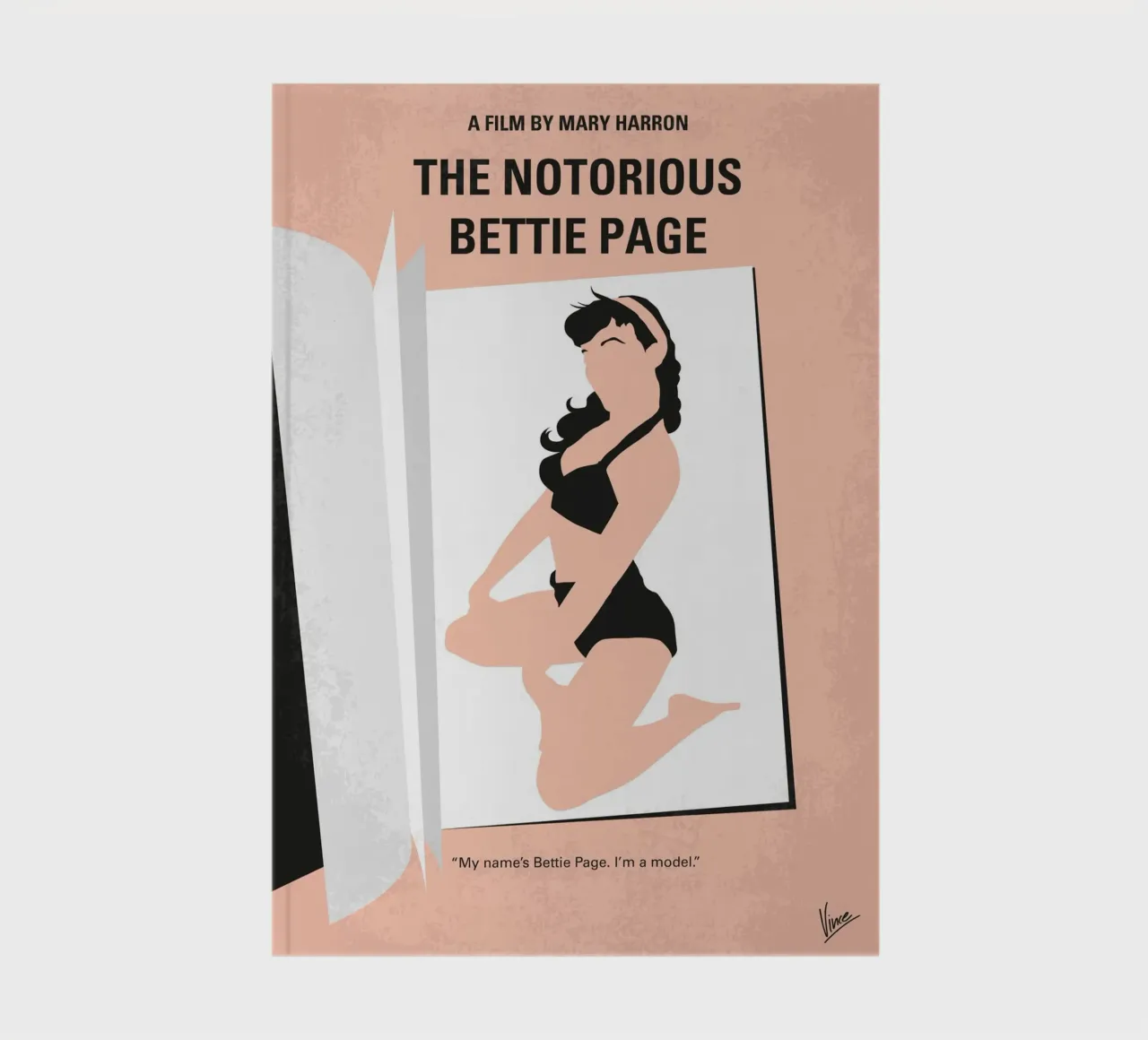 No1007 My The Notorious Bettie Page minimal movie poster notebook by Chungkong