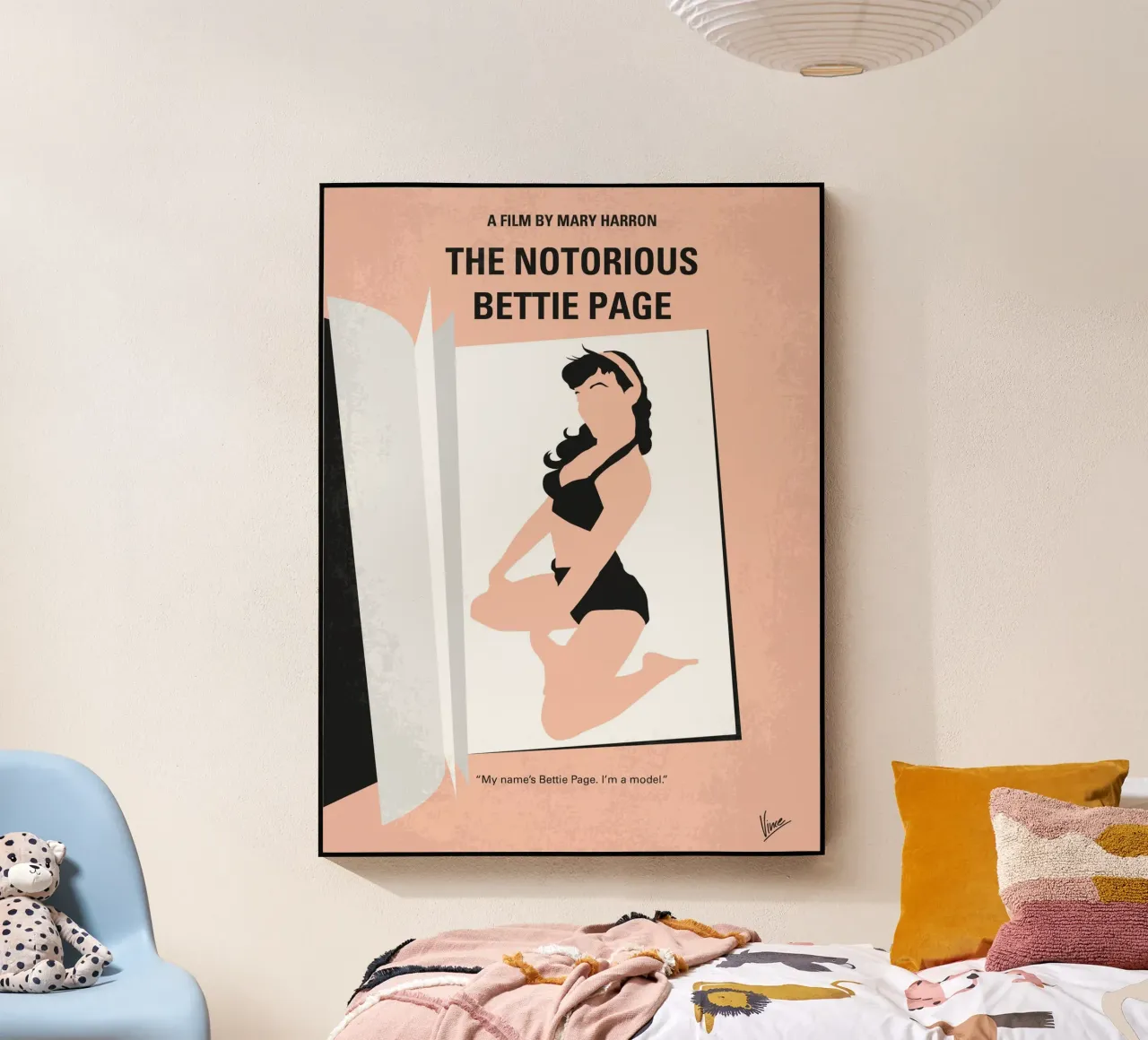 No1007 My The Notorious Bettie Page minimal movie poster plexiglass da Chungkong
