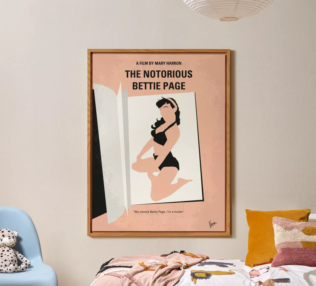 No1007 My The Notorious Bettie Page minimal movie poster alluminio dibond da Chungkong