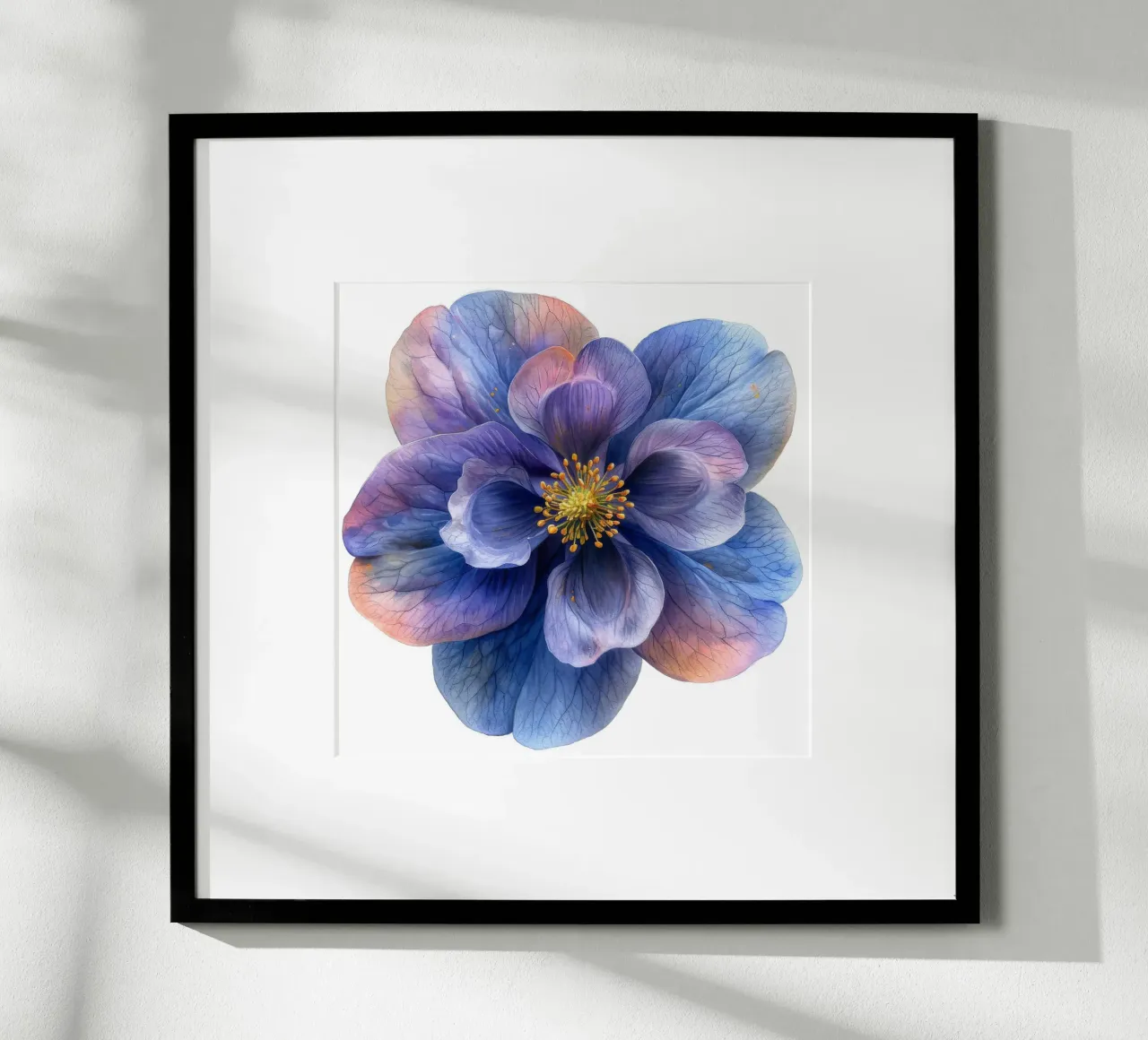 Fiore di aquilegia 4 poster con telaio in alluminio da Bold Blooms