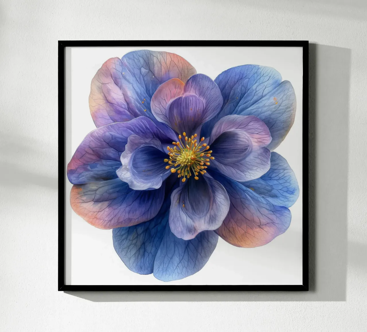 Fiore di aquilegia 4 poster con telaio in alluminio da Bold Blooms