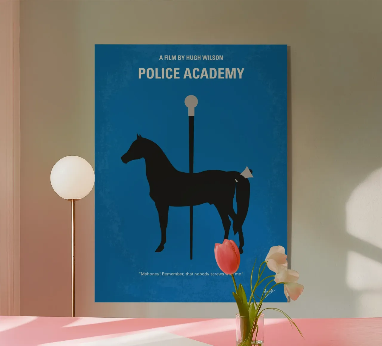 No1010 My Police Academy minimal movie poster plexiglass da Chungkong