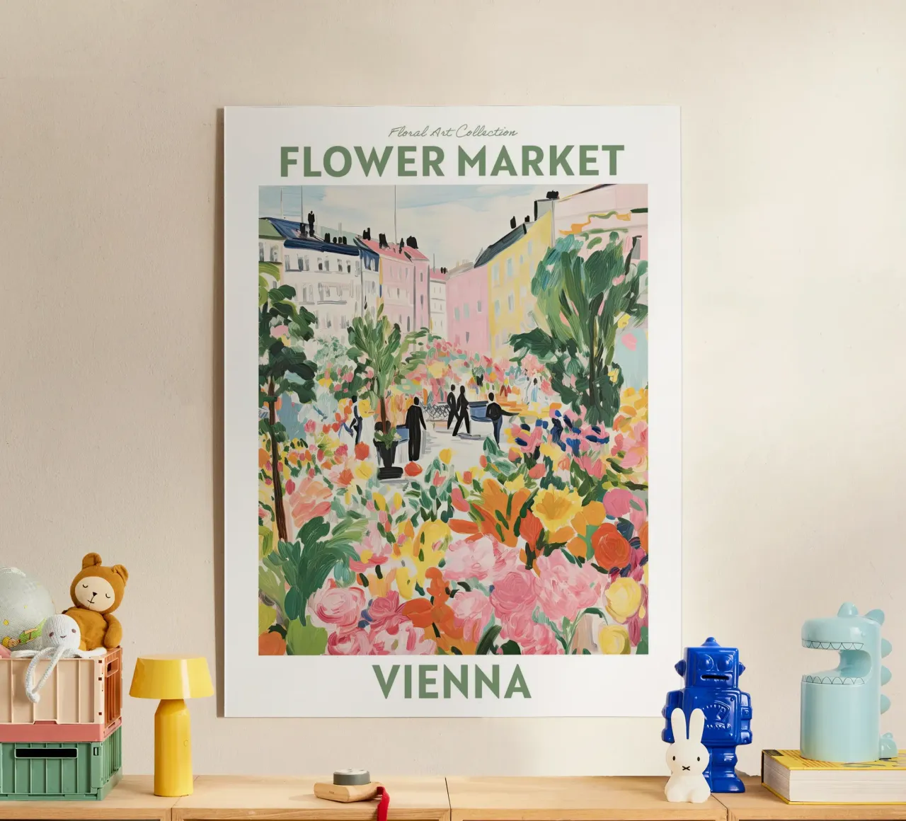 Mercado de las Flores, Viena, Austria, Viaje Botánico metacrilato de Peaches Art Prints