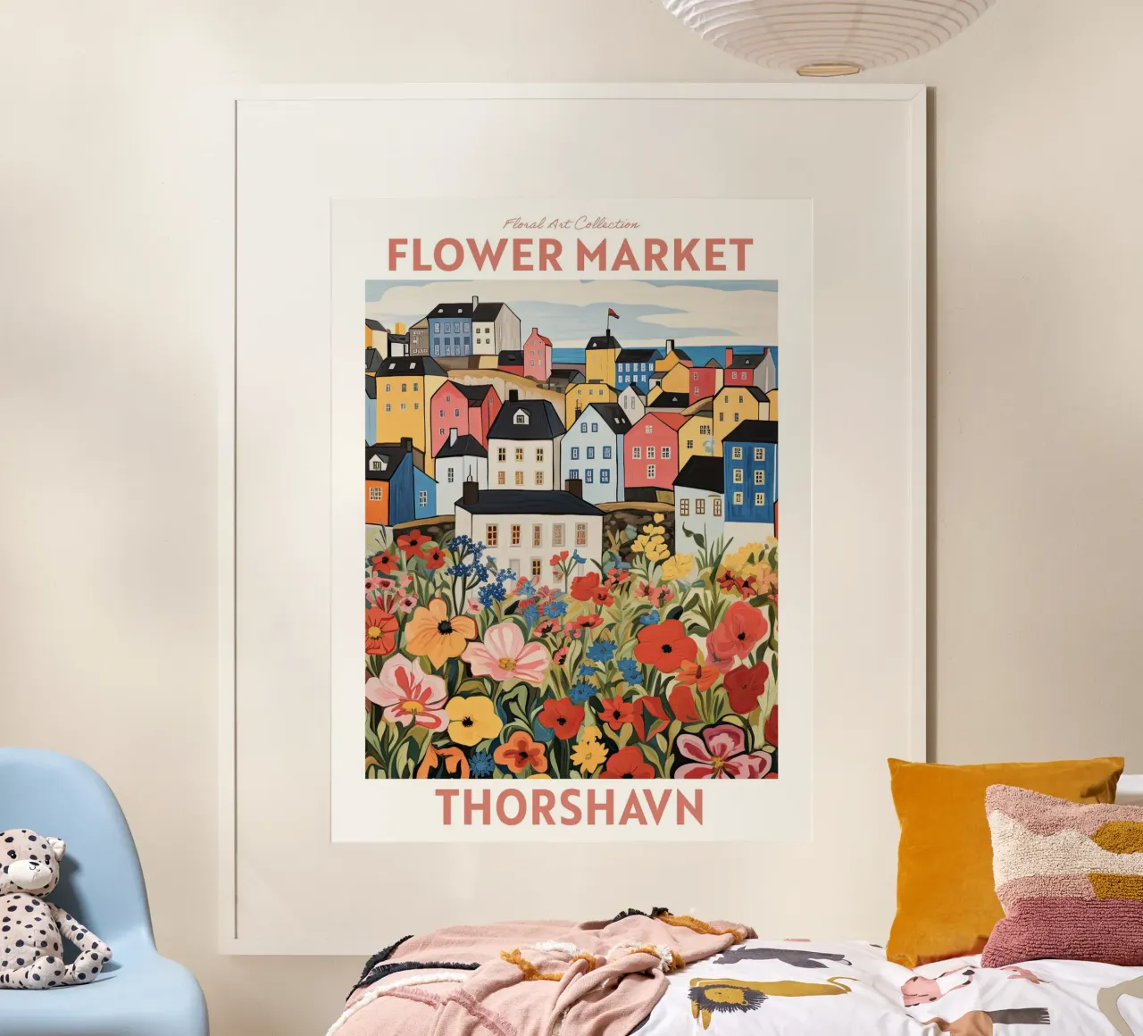 Mercato dei fiori, Torshavn, Isole Faroe, Viaggio Botanico poster da Peaches Art Prints