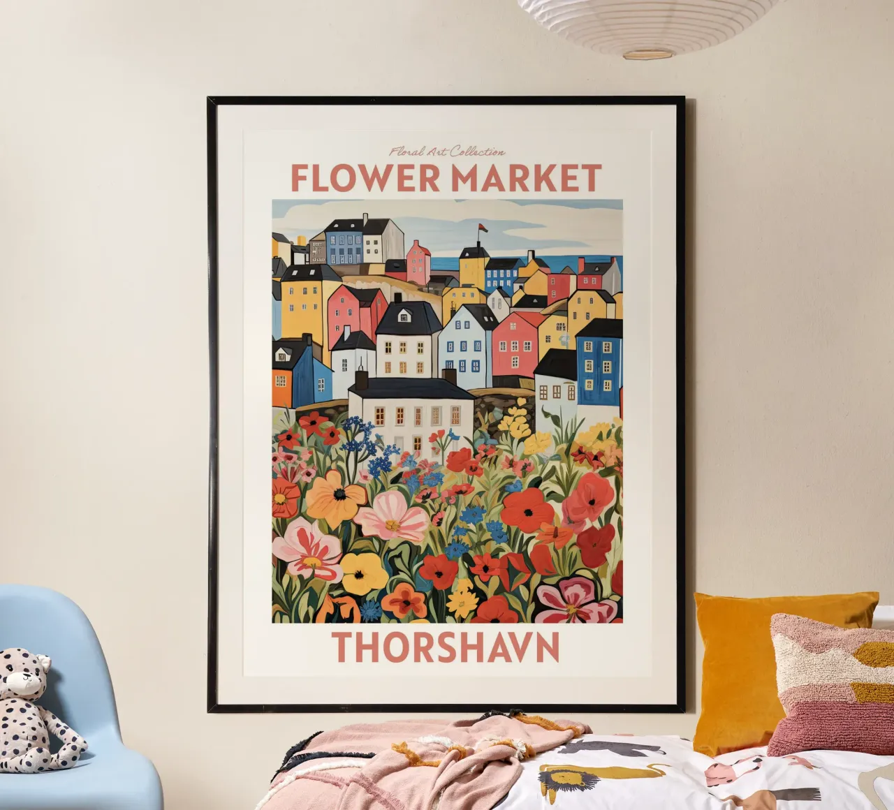 Mercato dei fiori, Torshavn, Isole Faroe, Viaggio Botanico poster da Peaches Art Prints