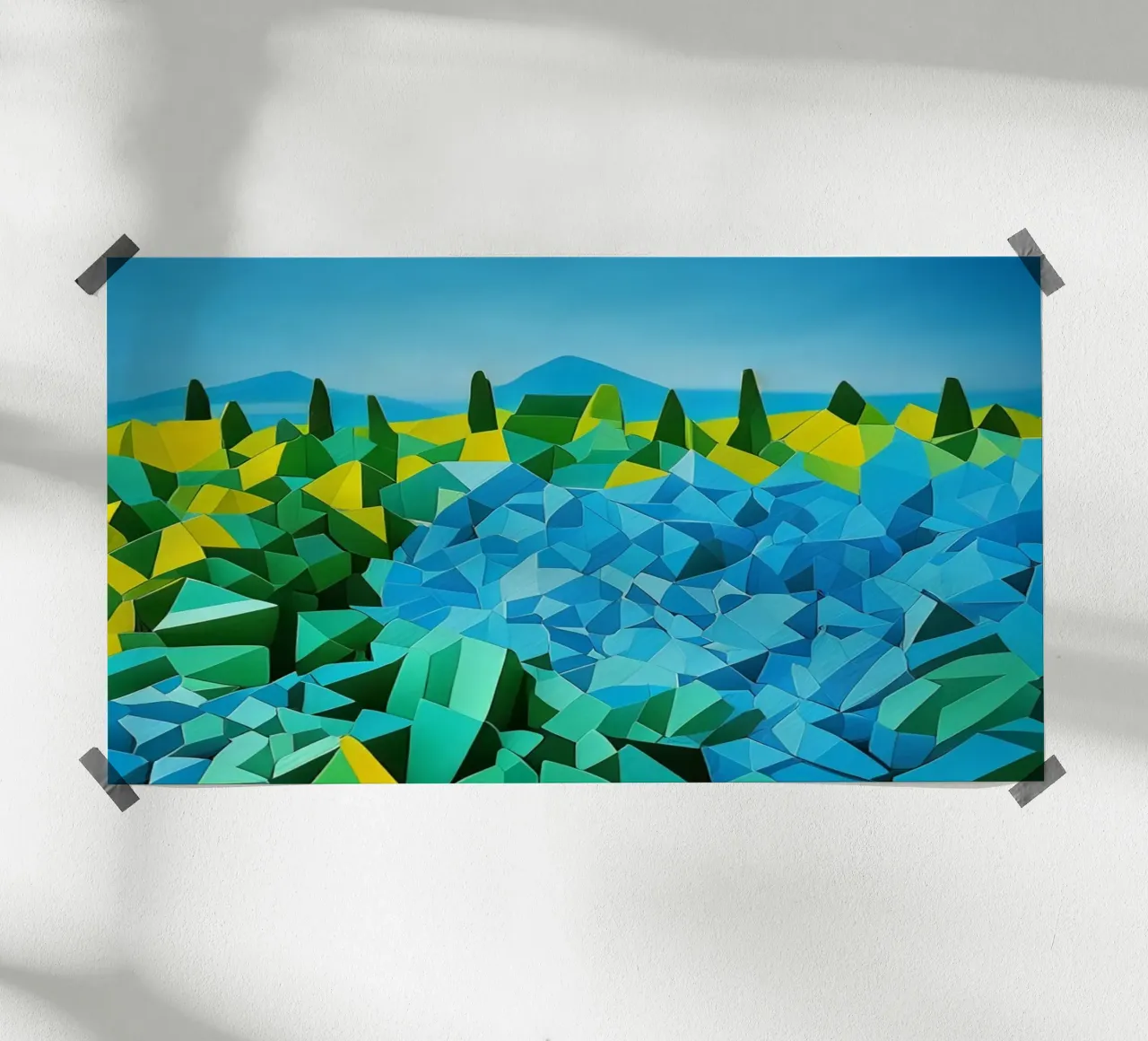 Paesaggio_Tenerife_2 poster con telaio in alluminio da Abstract Art by LK