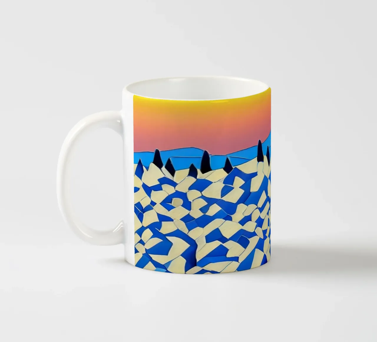 Paesaggio_Tenerife_3 tazza in ceramica da Abstract Art by LK