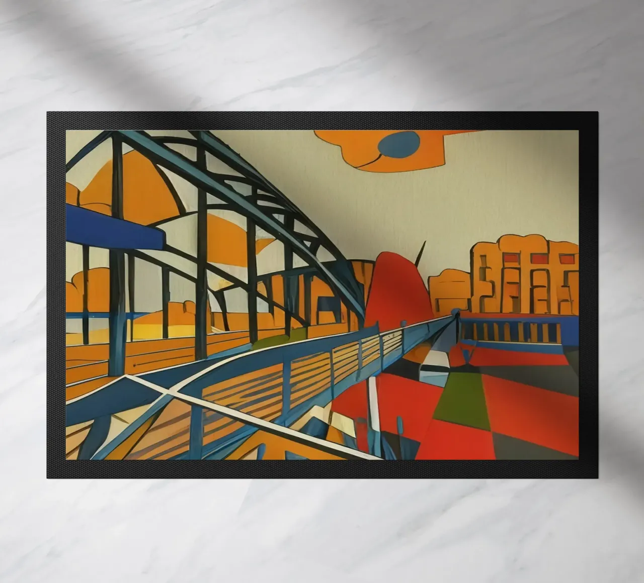 Sightseeing_Excursion_Munich_1 doormat by Abstract Art by LK