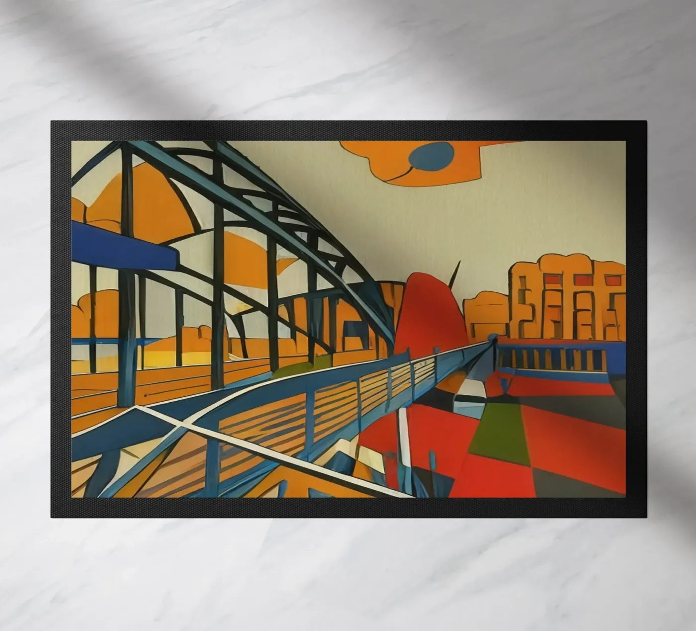 Sightseeing_Excursion_Munich_1 doormat by Abstract Art by LK