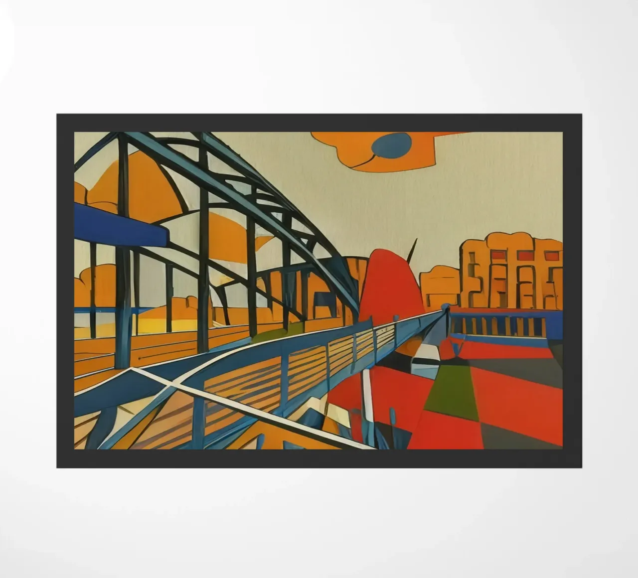 Sightseeing_Excursion_Munich_1 doormat by Abstract Art by LK