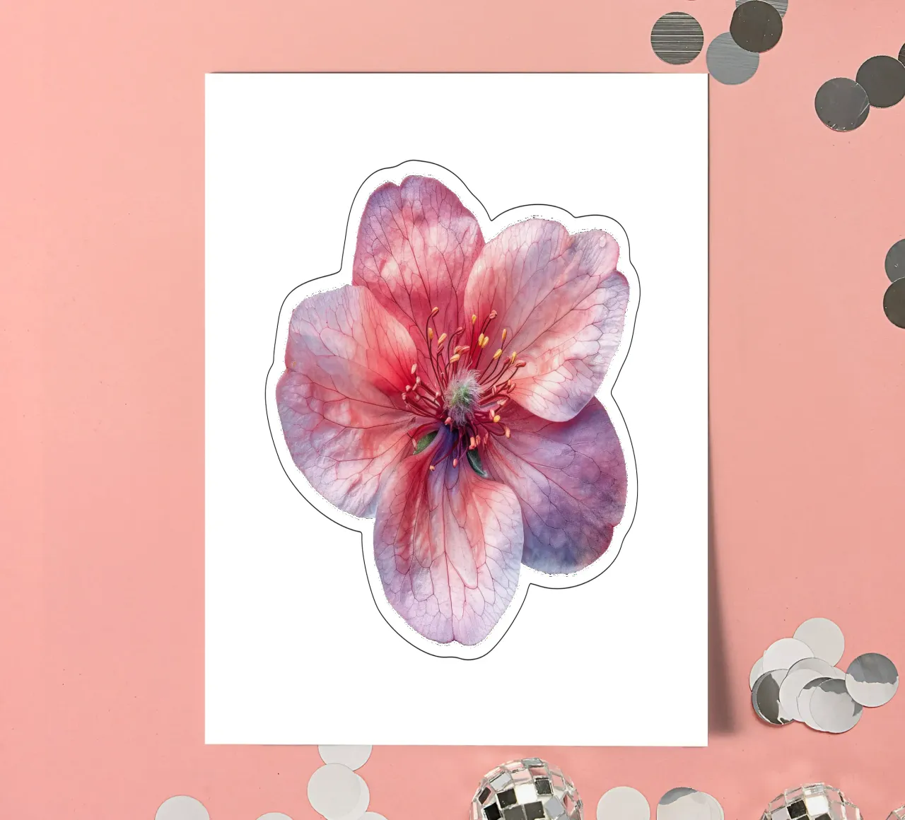 Coral Bells Flower 2 sticker sheet by Bold Blooms