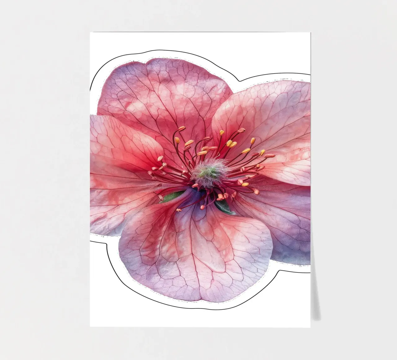 Coral Bells Flower 2 sticker sheet by Bold Blooms
