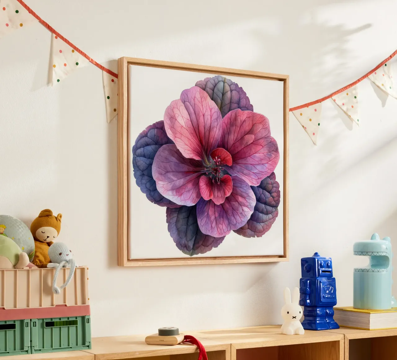 Coral Bells Flower 3 canvas by Bold Blooms