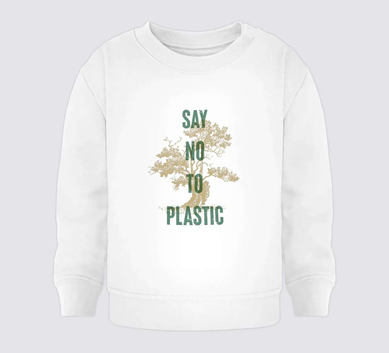 Dite no alla plastica felpa neonato da Vintagrafica