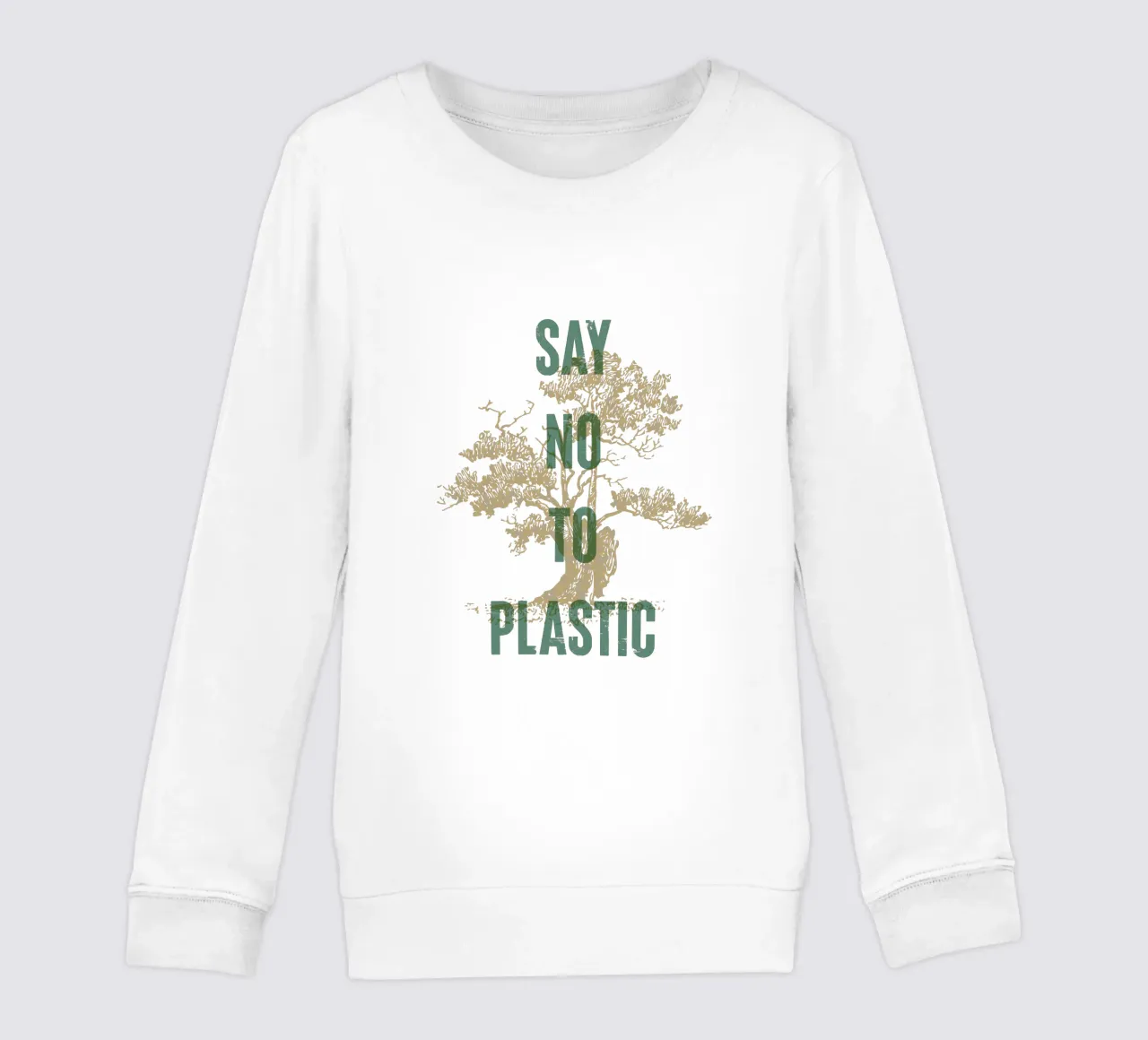 Dite no alla plastica felpa bambino da Vintagrafica