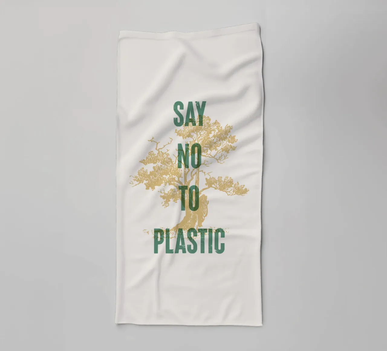 Dite no alla plastica asciugamano da bagno da Vintagrafica