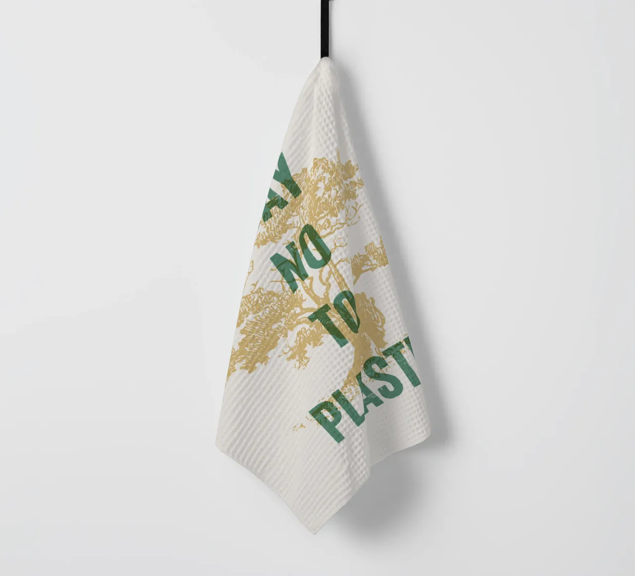 Dite no alla plastica canovaccio da cucina da Vintagrafica