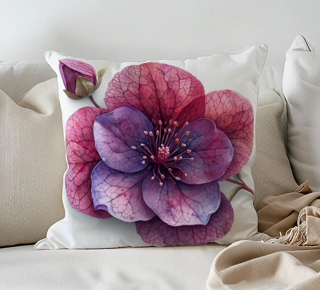 Campane di corallo Fiore 4 cuscino da Bold Blooms
