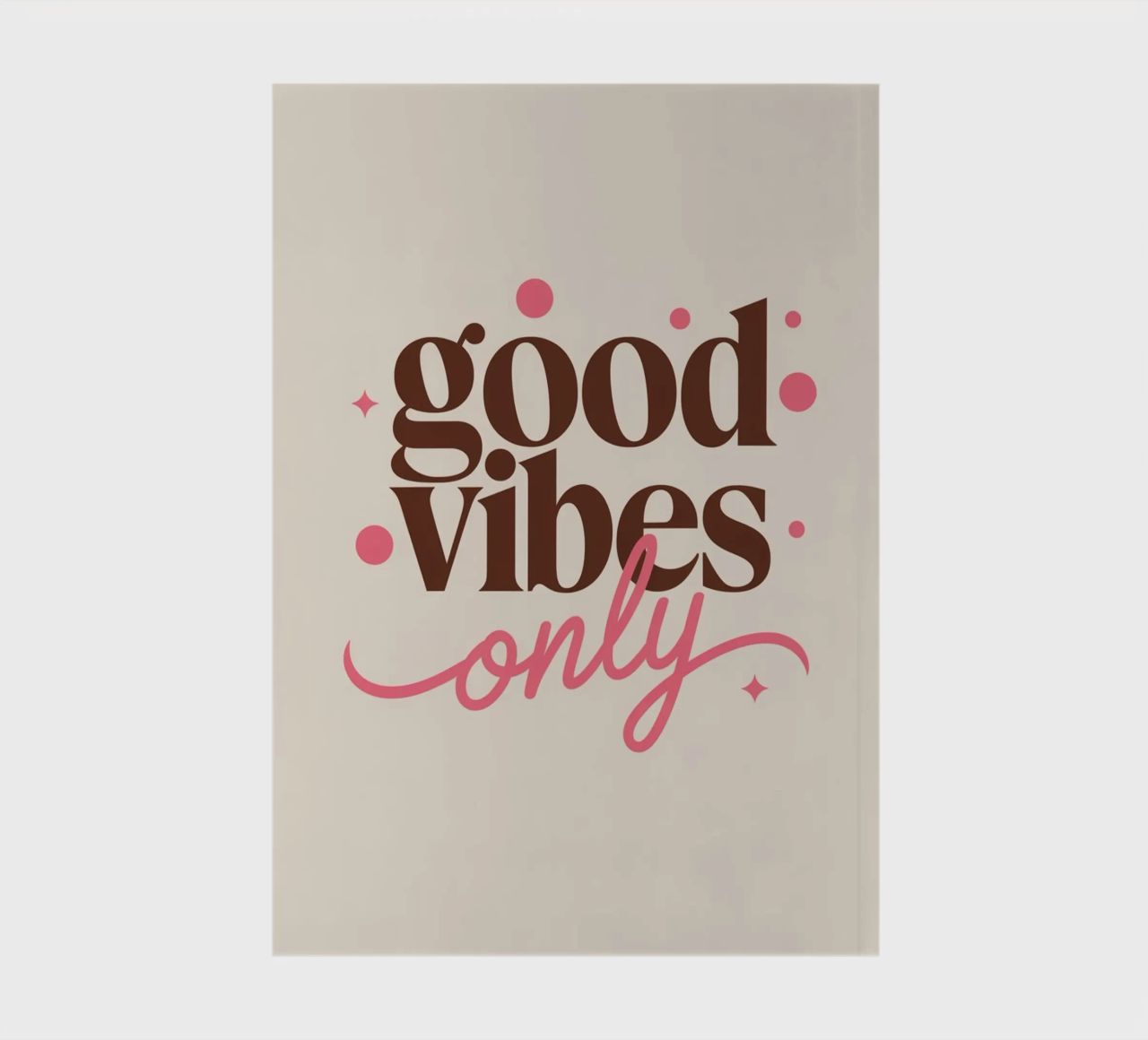 GOOD VIBES ONLY notebook by logic