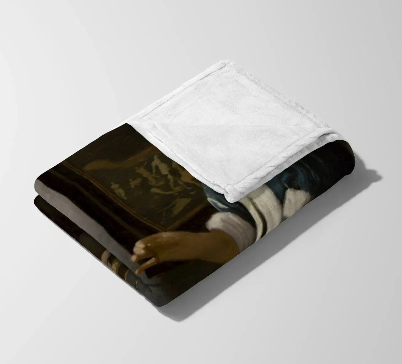 Johannes Vermeer - Frau hält eine Waage Fleecedecke von William Store