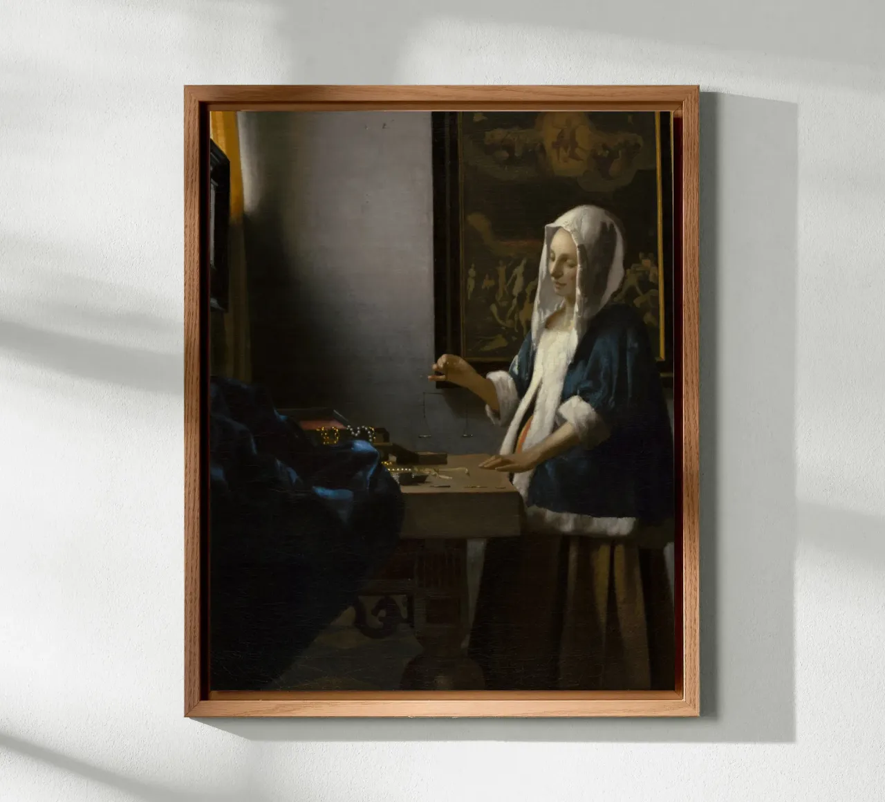 Johannes Vermeer - Woman Holding a Balance forex-plaat van William Store