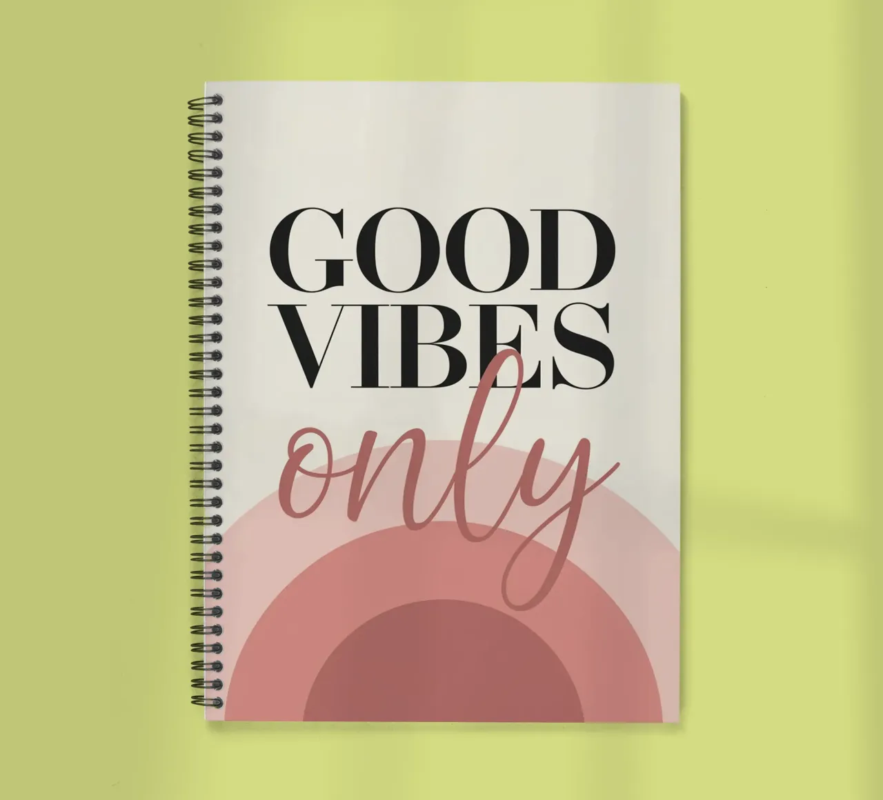 GOOD VIBES ONLY spiral notebook by logic