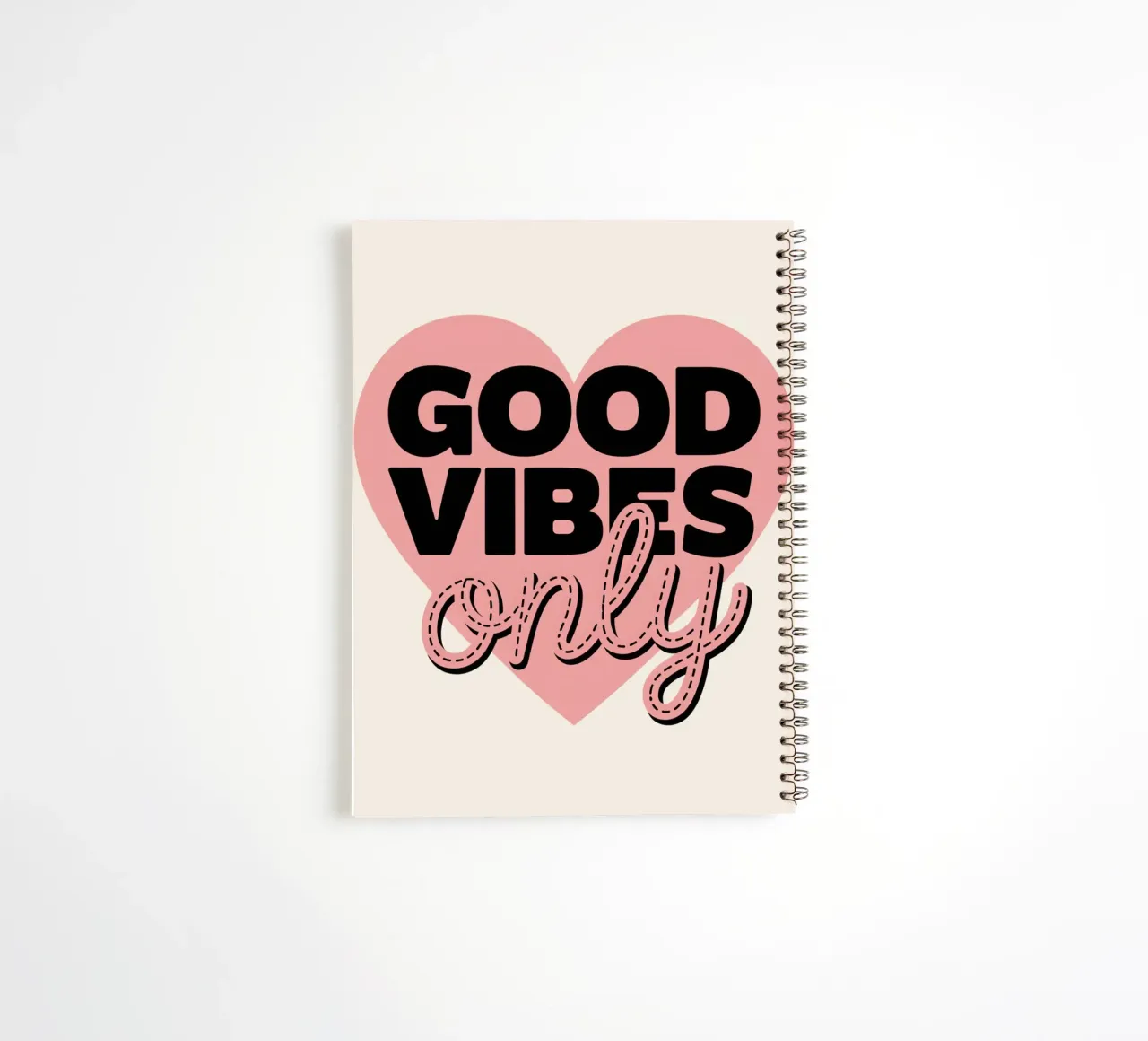 GOOD VIBES ONLY spiral notebook by logic