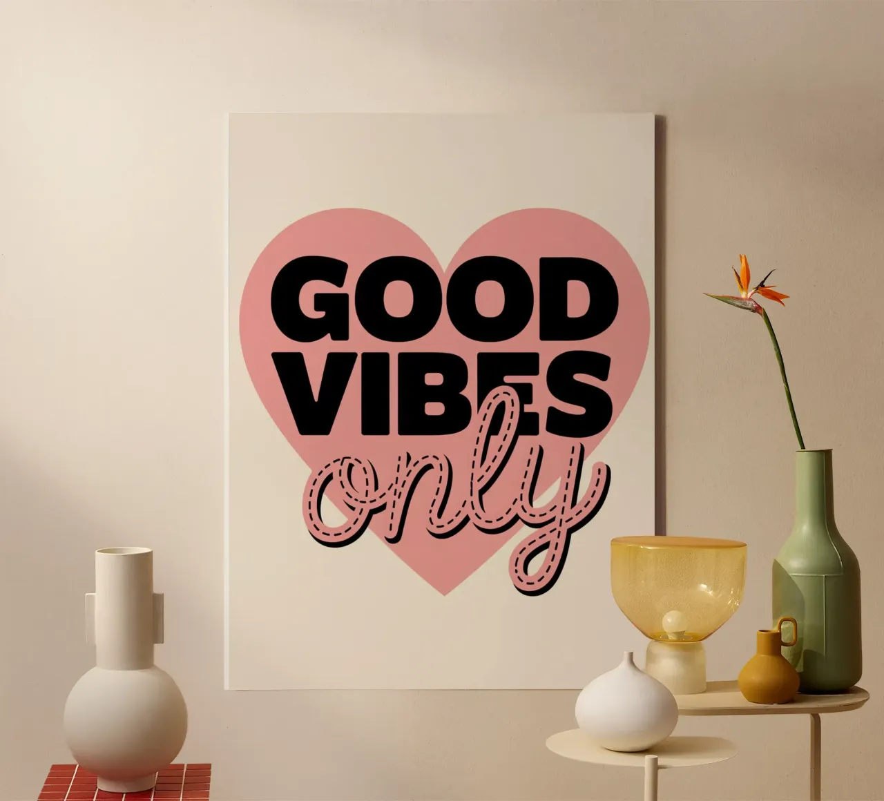 GOOD VIBES ONLY canvas by logic