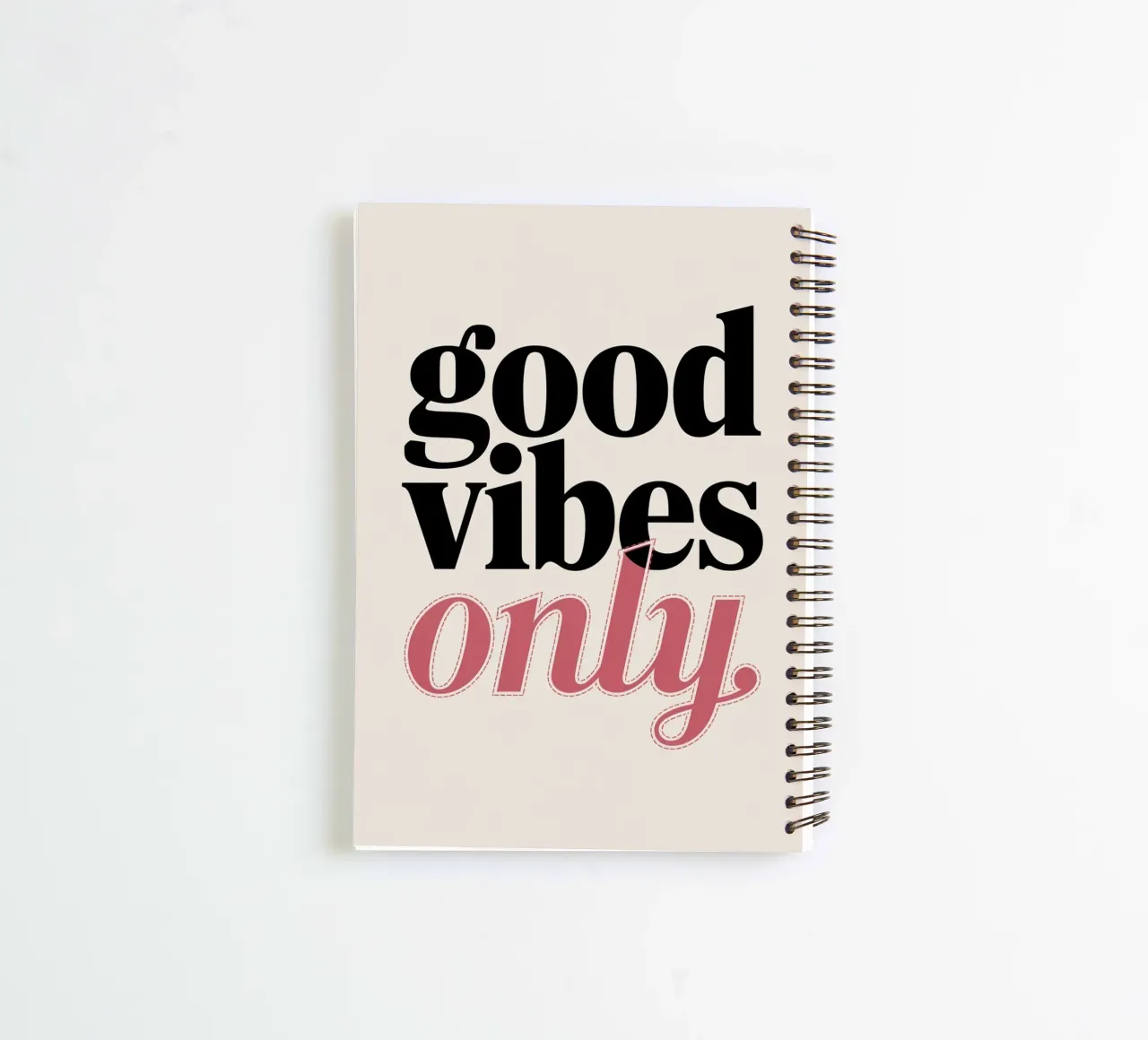 GOOD VIBES ONLY spiral notebook by logic
