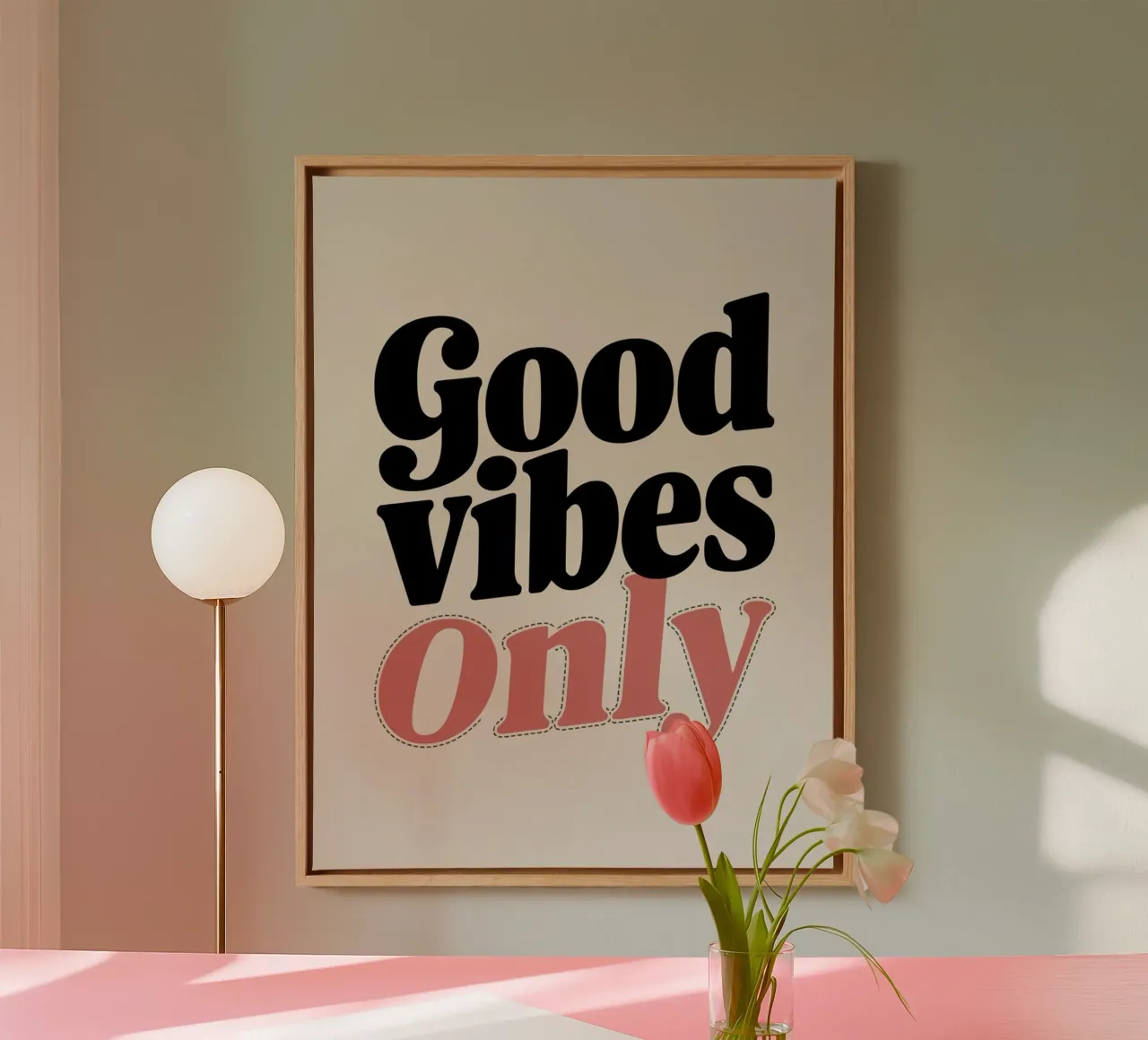 GOOD VIBES ONLY canvas by logic