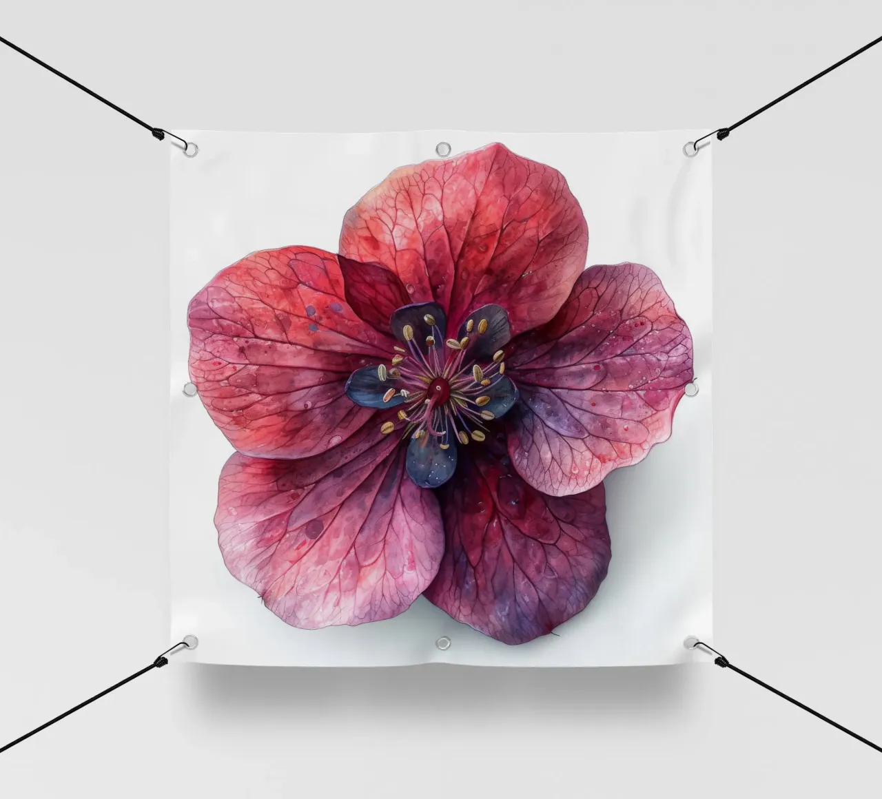 Campane di corallo Fiore 1 telo in pvc da Bold Blooms