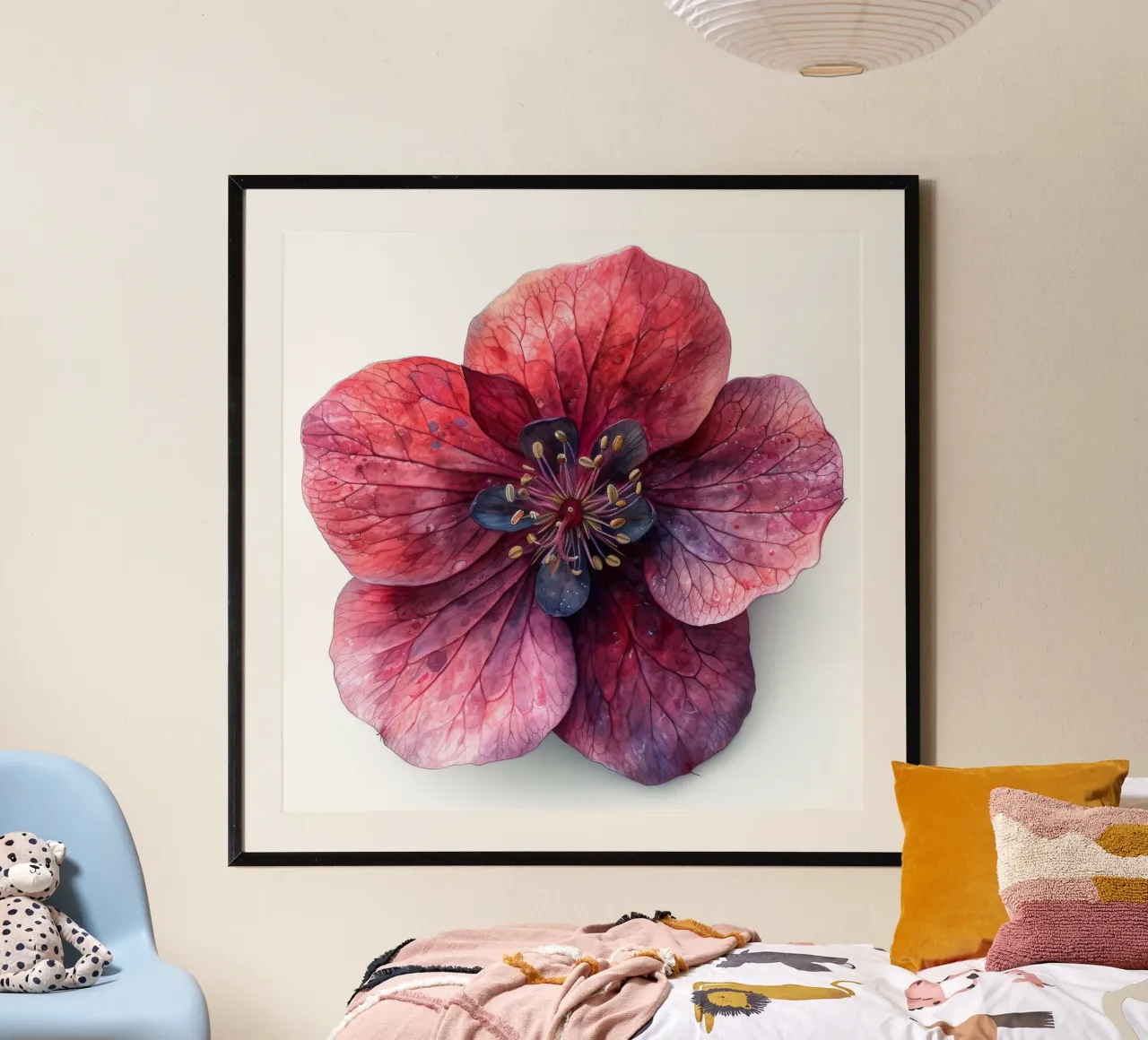 Campane di corallo Fiore 1 poster con telaio in plastica da Bold Blooms