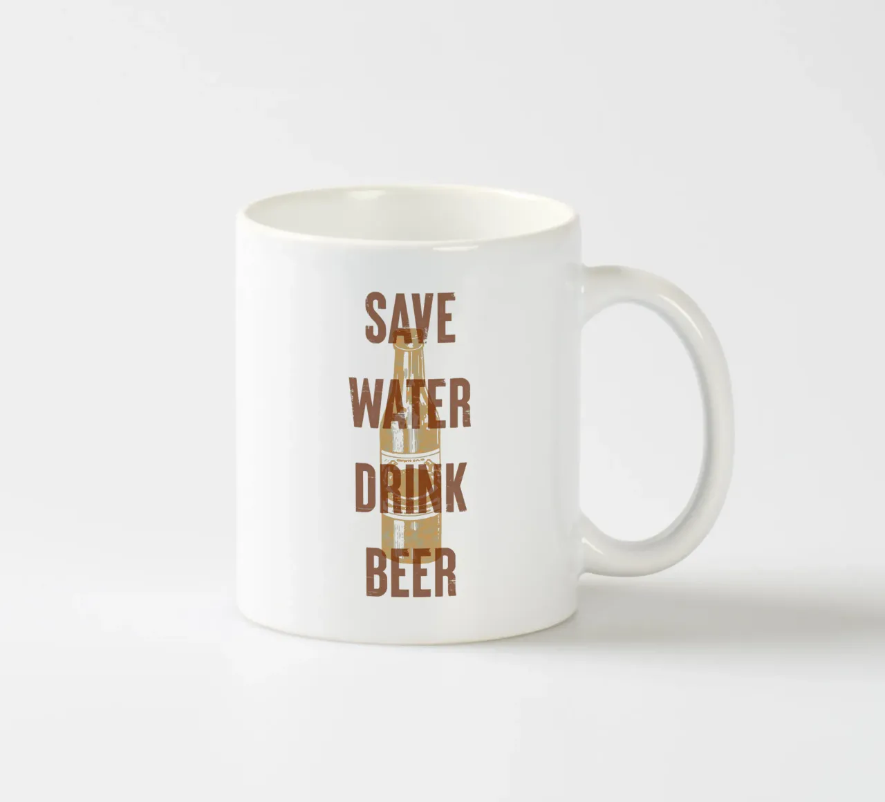 Wasser sparen Bier trinken Keramik Tasse von Vintagrafica