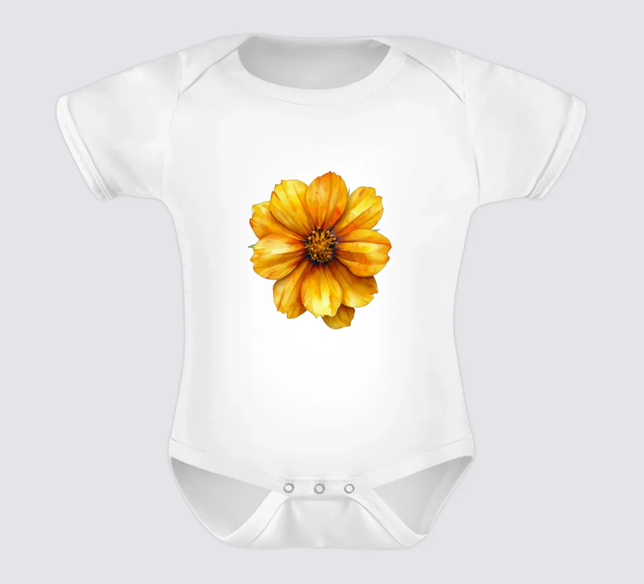 Fiore di coreopsis 2 body neonato maniche corte da Bold Blooms