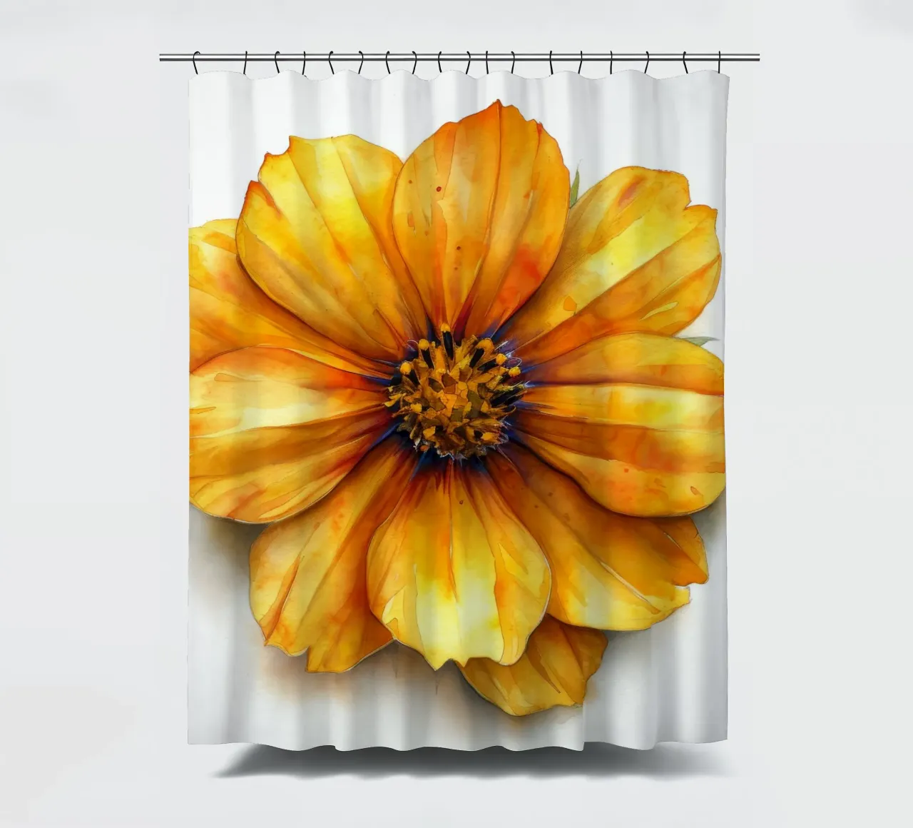 Coreopsis bloem 2 douchegordijn van Bold Blooms