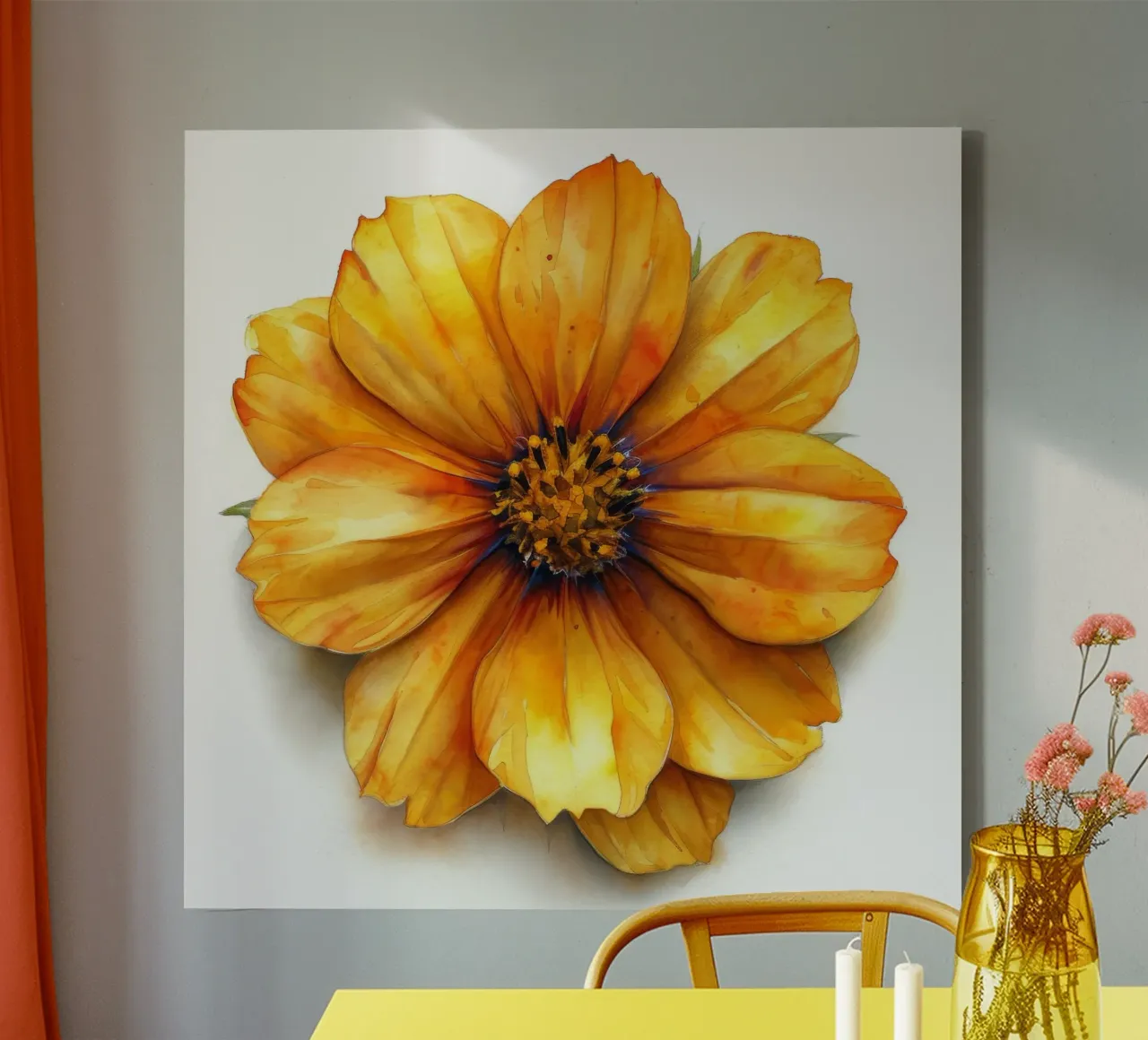 Fiore di coreopsis 2 tela con Cornice a cassetta da Bold Blooms