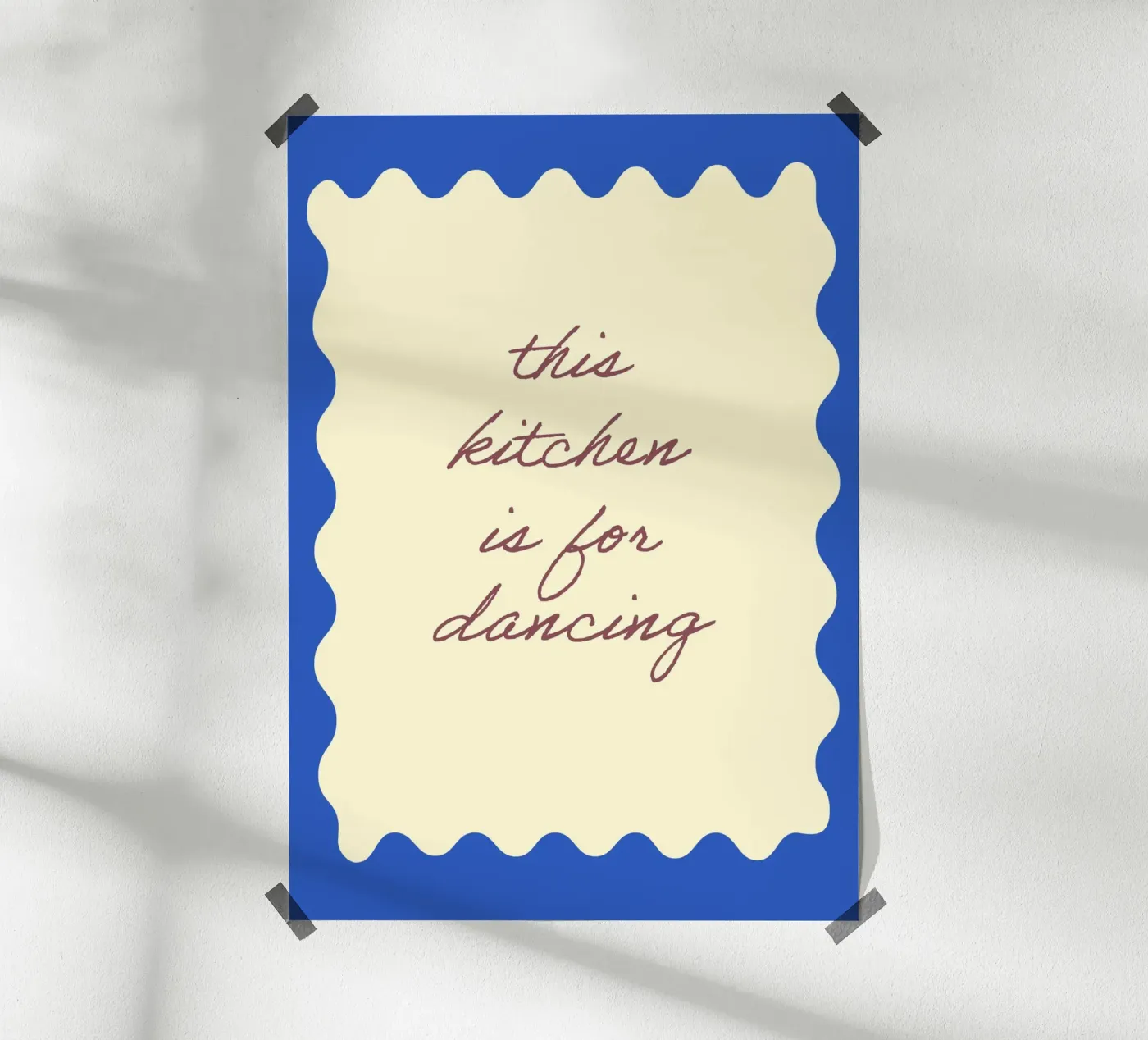 This kitchen is for dancing poster van Poster Print Studio