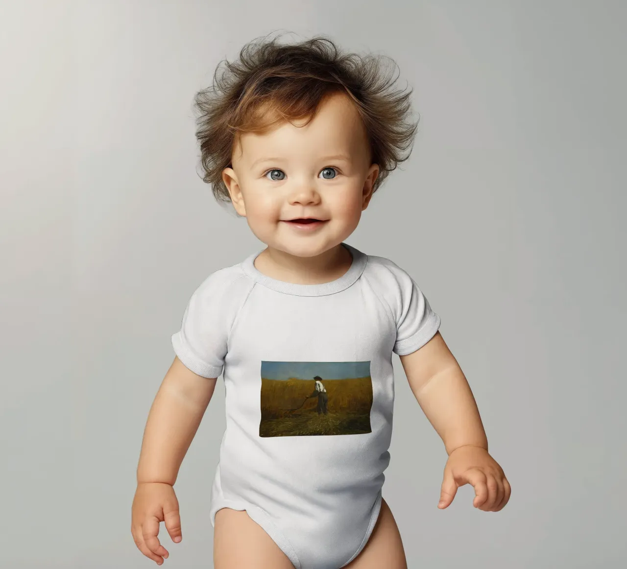 Winslow Homer - The Veteran in a New Field short-sleeve baby romper by William Store